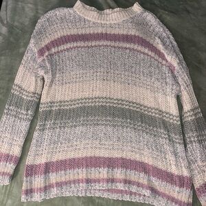 American Eagle Outfitters Purple Striped Sweater